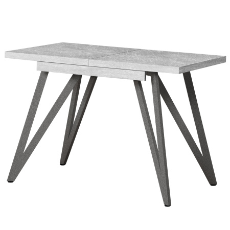 Стол раздвижной Женева 3 (1000/1400х600), ЛДСП Бетон / Металлокаркас Графит