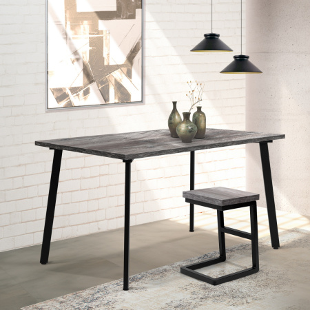 Стол Шанхай (1300х800), ЛДСП Сосна пасадена / Металлокаркас Графит