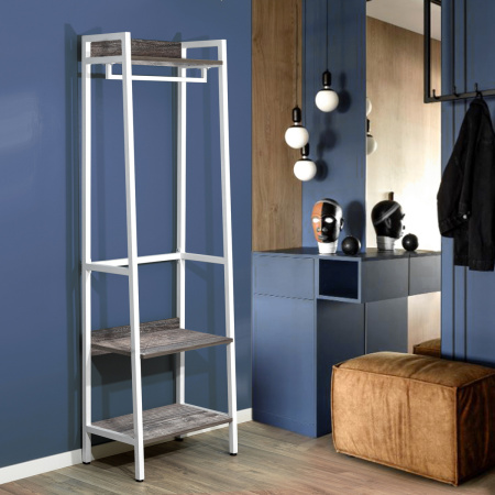 Прихожая Сканди 6, ЛДСП Сосна пасадена / Металлокаркас Белый