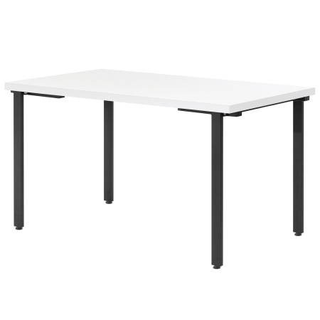 Стол Прага (1300х800), ЛДСП Белый / Металлокаркас Черный