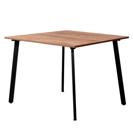 Стол Шанхай (1100х1100) 18мм, ЛДСП Дуб табачный крафт / Металлокаркас Графит