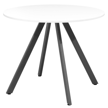 Стол Олесунн (D1000) 18мм, ЛДСП Белый / Металлокаркас Графит