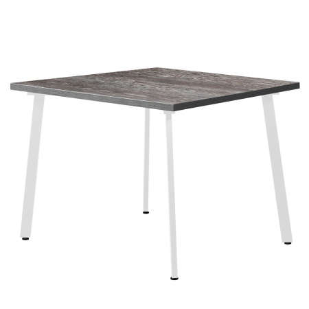 Стол Шанхай (1100х1100), ЛДСП Сосна пасадена / Металлокаркас Белый