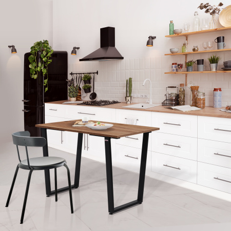 Стол Уэльс (1000х700) 18мм, ЛДСП Дуб табачный крафт / Металлокаркас Черный