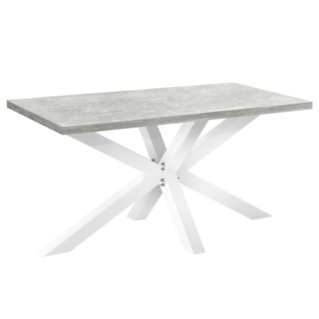 Стол Кейптаун (1600х800), ЛДСП Бетон / Металлокаркас Белый
