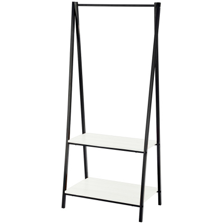 Прихожая Сканди 5, ЛДСП Белый / Металлокаркас Черный