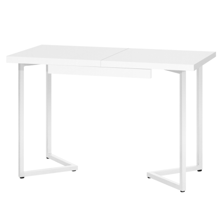 Стол раздвижной Лондон (1100/1500х700), ЛДСП Белый / Металлокаркас Белый