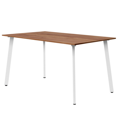 Стол Шанхай (1300х800) 18мм, ЛДСП Дуб табачный крафт / Металлокаркас Белый