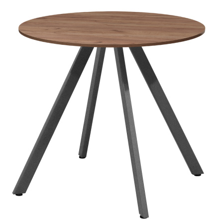 Стол Олесунн (D800) 18мм, ЛДСП Дуб табачный крафт / Металлокаркас Графит