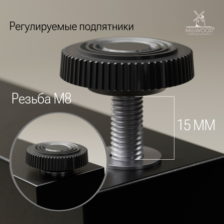 Стол Уэльс (1800х800), ЛДСП Сосна пасадена/ Металлокаркас Черный