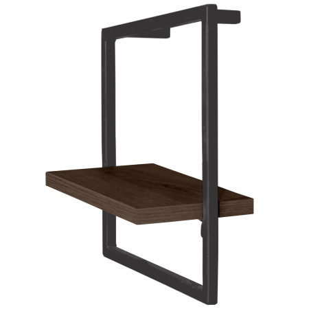 Полка навесная каркасная 300x150x300, ЛДСП Дуб табачный крафт / Металлокаркас Графит