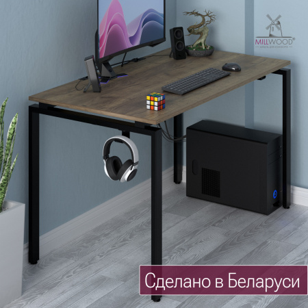 Стол Сиэтл (1600х700), ЛДСП Дуб табачный крафт / Металлокаркас Графит