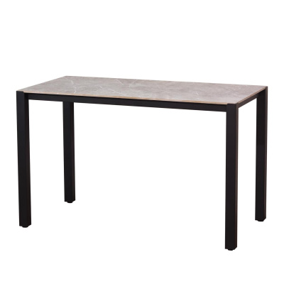 Стол Сеул Керамогранит (1200х600), Керамогранит Бетон Клифф / Металлокаркас Черный