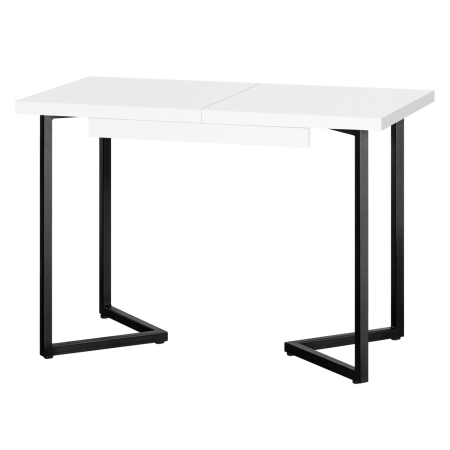 Стол раздвижной Лондон (1000/1400х600), ЛДСП Белый / Металлокаркас Черный