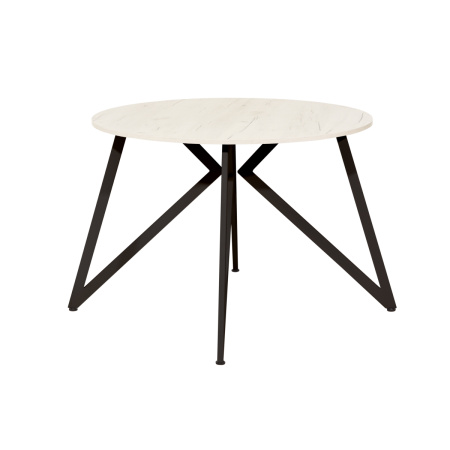 Стол Женева (D1100) 18мм, ЛДСП Дуб белый крафт / Металлокаркас Черный