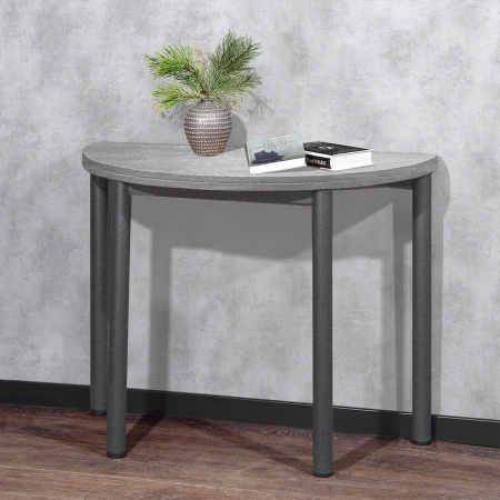 Стол-консоль Далис 1, ЛДСП Бетон / Металлокаркас Графит