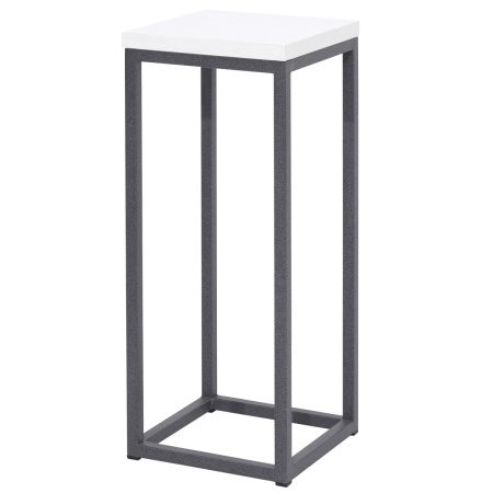 Подставка декоративная 210x210x500, ЛДСП Белый / Металлокаркас Графит