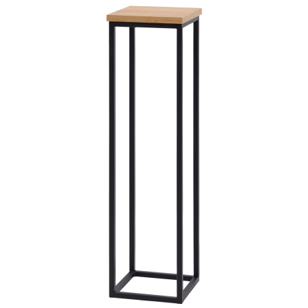 Подставка декоративная 210x210x900, ЛДСП Дуб золотой крафт / Металлокаркас Черный