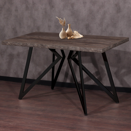 Стол Женева (1600х800), ЛДСП Сосна пасадена / Металлокаркас Черный