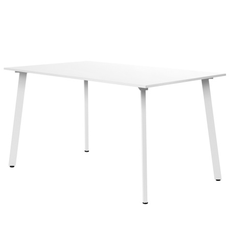 Стол Шанхай (1300х800) 18мм, ЛДСП Белый / Металлокаркас Белый