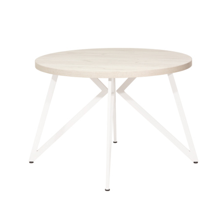 Стол Женева (D1100), ЛДСП Дуб белый крафт / Металлокаркас Белый