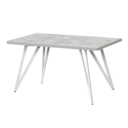Стол Женева 2 (1600х800), ЛДСП Бетон / Металлокаркас Белый