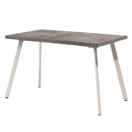 Стол Ванкувер раздвижной (1200/1520х700), ЛДСП Бетон / Металлокаркас Белый