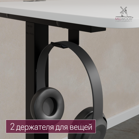 Стол угловой Турин 1500х1800 Белый / Металлокаркас Чёрный