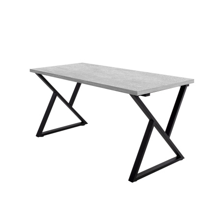 Стол Дели (1200х700), ЛДСП Бетон / Металлокаркас Черный