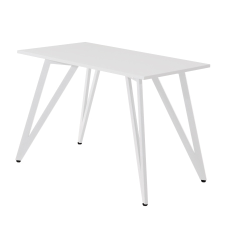 Стол Женева 2 (1300х800) 18мм, ЛДСП Белый / Металлокаркас Белый
