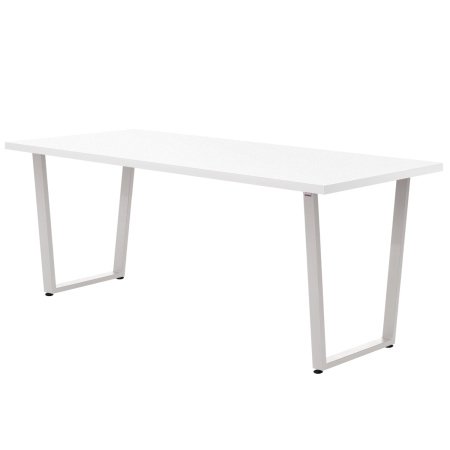 Стол Уэльс (1600х800), ЛДСП Белый / Металлокаркас Белый