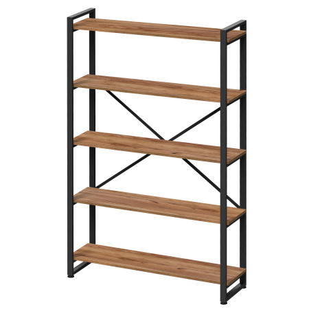 Стеллаж Лофт CH-4, ЛДСП Дуб табачный крафт / Металлокаркас Графит