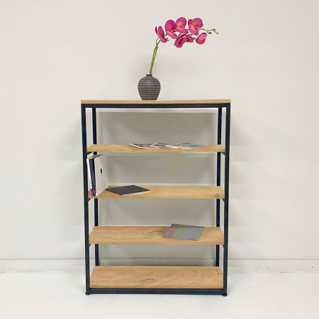 Стеллаж Лофт CH-5 (900х300х1100мм), ЛДСП Дуб золотой крафт / Металлокаркас Графит