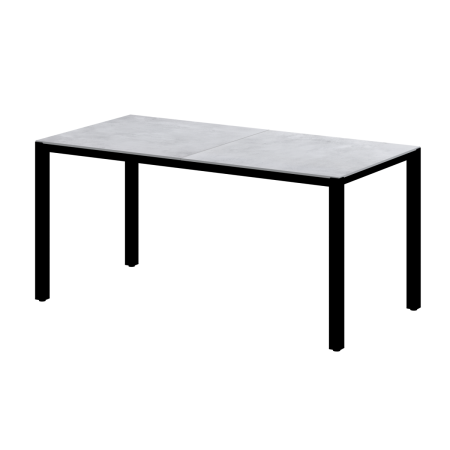 Стол Сеул Керамогранит (1600х800), Керамогранит Серый бетон / Металлокаркас Черный