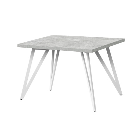 Стол Женева 2 (1200х700), ЛДСП Бетон / Металлокаркас Белый