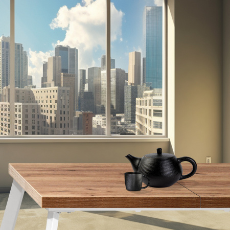 Стол Ванкувер раздвижной (1200/1520х700), ЛДСП Дуб табачный крафт / Металлокаркас Белый