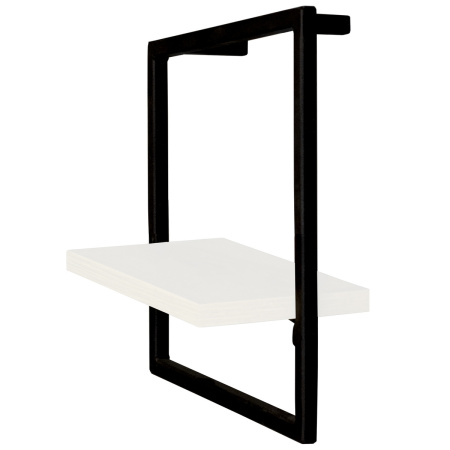 Полка навесная каркасная 300x150x300, ЛДСП Белый / Металлокаркас Черный