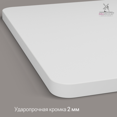 Столешница квадратная с закругленными углами 800x800x36, ЛДСП Белый