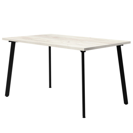 Стол Шанхай (1300х800), ЛДСП Дуб белый крафт / Металлокаркас Черный