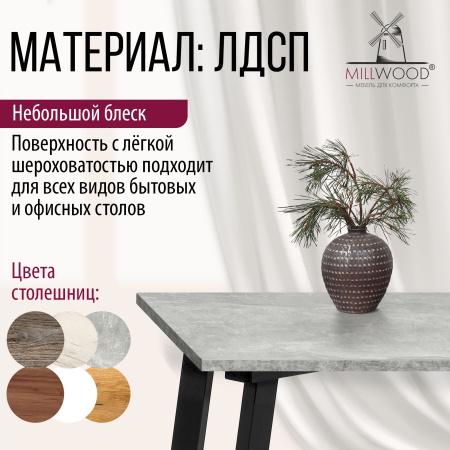 Столешница 1600х800х18, ЛДСП Бетон