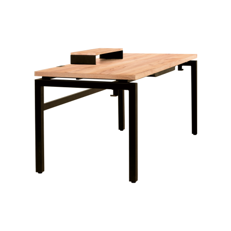 Стол Будапешт с выдвижным ящиком (1800х800) 36 мм ЛДСП Дуб золотой крафт \ Металлокаркас Черный