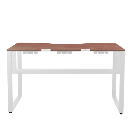 Стол Каир 1 с вырезом (1300х850), ЛДСП Дуб табачный крафт / Металлокаркас Белый