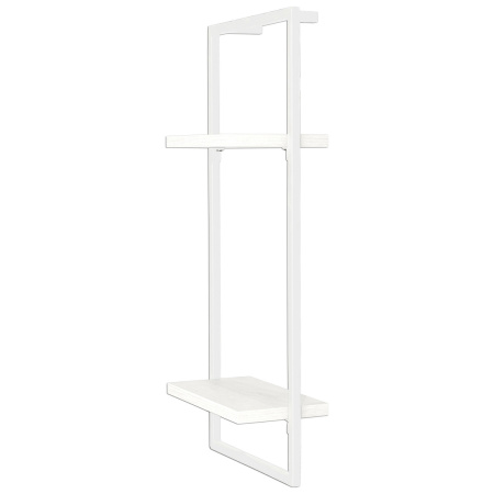 Полка навесная каркасная 300x150x700, ЛДСП Белый / Металлокаркас Белый