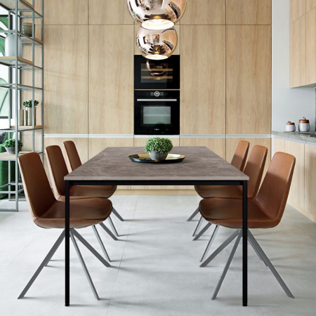 Стол Сеул (2000х800), ЛДСП Бетон / Металлокаркас Черный Стол Сеул (2000х800), ЛДСП Бетон / Металлокаркас Черный