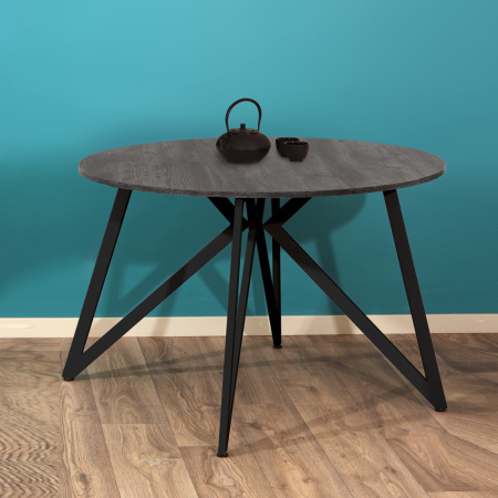 Стол Женева (D1100) 18мм, ЛДСП Сосна пасадена / Металлокаркас Черный Стол Женева (D1100) 18мм, ЛДСП Сосна пасадена / Металлокаркас Черный