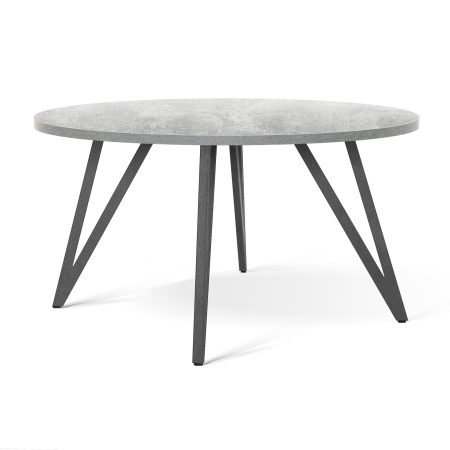 Стол Женева 2 (D1200) 36мм, ЛДСП Бетон / Металлокаркас Графит
