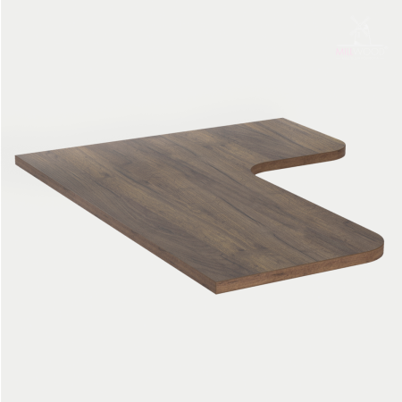 Столешница угловая 1400х1100, ЛДСП Дуб табачный крафт