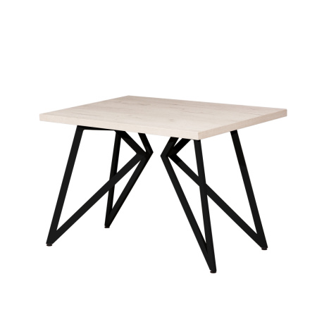 Стол Женева (1200х700), ЛДСП Дуб белый крафт / Металлокаркас Графит