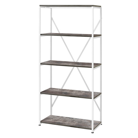 Стеллаж Лофт СН-1, ЛДСП Сосна пасадена / Металлокаркас Белый Стеллаж Лофт СН-1, ЛДСП Сосна пасадена / Металлокаркас Белый