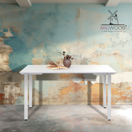 Стол Прага (1200х700) 18мм, ЛДСП Белый / Металлокаркас Белый Стол Прага (1200х700) 18мм, ЛДСП Белый / Металлокаркас Белый